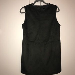 Dark Green suede mini dress
